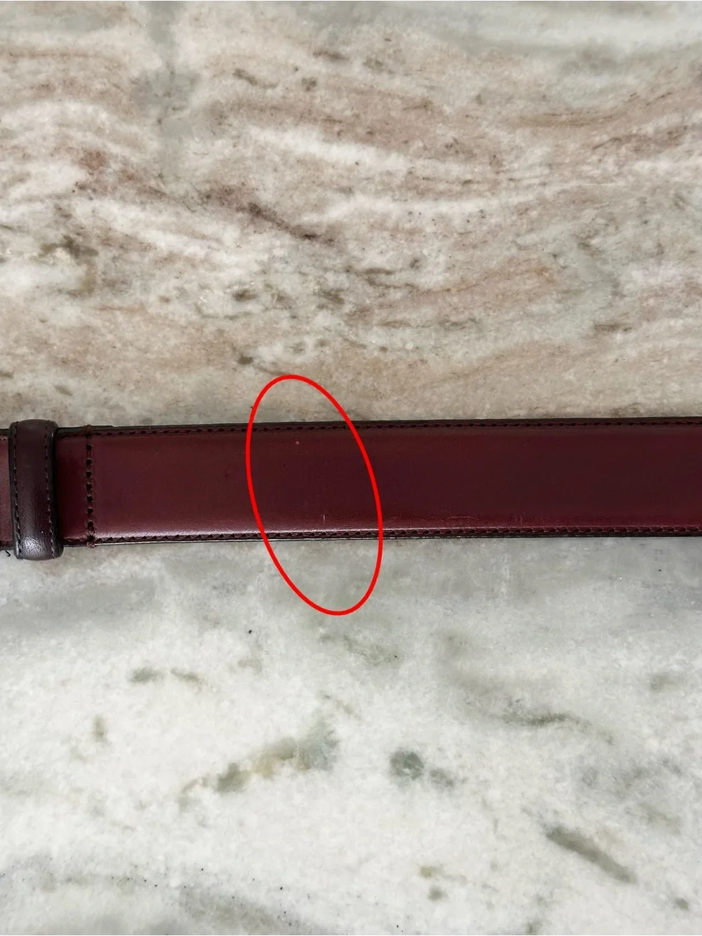 Men’s Wearhouse Full Grain Italian Leather Brown Dress Belt Made In Italy